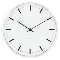 Arne Jacobsen City Hall klok Wit, Ø29 cm