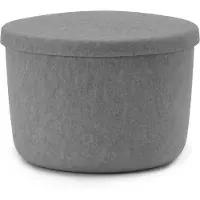 Normann Copenhagen Hide storage poef grey small