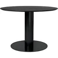 Gubi 2.0 Eettafel Ø110 cm | Black Stained Ash