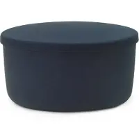 Normann Copenhagen Poef Hide Storage Pouf Large Steel Blue