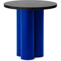 Normann Copenhagen Bijzettafel Dit Table Bright Blue Nero Marquina