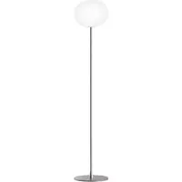 Flos Glo-ball F2 vloerlamp Wit opaalglas-matzilveren standaard