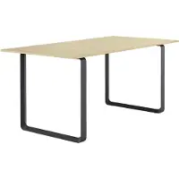 Muuto 70/70 Tafel 85x170 Cm / Zwart - Eettafels & bartafels Massief Eiken Black - 70TAB170A0801