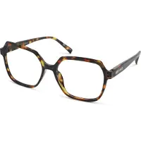Vista Bonita Leesbril MIRA - Sterkte +0.00 - Kleur Havanna - Blauwlichtfilter - Unisex - Modern zeshoekig Design - Incl. etui en doekje