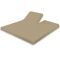Eleganzzz Splittopper Hoeslaken Jersey Stretch - Zand - Hoeslaken 180x210/220cm - 100% Katoen - Split Enkel - Single Split Topper - Hoeslakens - Lits Jumeaux