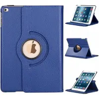Ntech Hoes geschikt voor Apple iPad iPad 9.7 (2017 / 2018) hoesje 360° draaibaar Donker Blauw