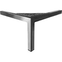 Furniture Legs Europe Stalen meubelpoot rvs look hoek 2 bij 2 cm en hoogte 14 cm