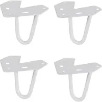 Furniture Legs Europe Massief stalen hairpin wit hairpin ø 1,0 cm en hoogte 10 cm - 4 stuks