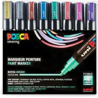 Posca PC-5M acrylmarkerset metallic (1,8 - 2,5 mm rond) 8 stuks