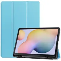Ntech Hoes Geschikt voor Samsung Galaxy Tab S8 hoes – Hoes Geschikt voor Samsung Galaxy Tab S7 hoes - Book Case - Smart Cover – trifold case – 11 inch – Licht Blauw