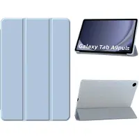 Ntech Hoes Geschikt voor Samsung Galaxy Tab A9 Plus hoes – tri-fold bookcase met auto/wake functie - 11 Inch – Licht blauw