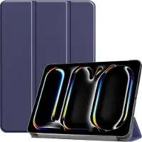 Mobigear Tablethoes geschikt voor Apple iPad Pro 11 Inch (2024) Hoes | Tri-Fold Bookcase - Donkerblauw
