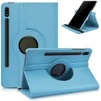 Ntech Hoesje Geschikt Voor Samsung Galaxy Tab S8 hoes Draaibare Book Case Cover Licht Blauw - Hoesje Geschikt Voor Samsung Galaxy Tab S8 hoesje 2022 - Tab S7 hoes 11 inch Tablet Hoes