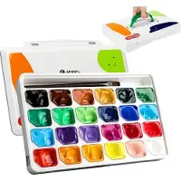 Maries Professionele Acrylverf set - Hobbyverf-set van 24 kleuren x 30ml -acryl schilderij - Schilderen voor kinderen en volwassenen- in kunststof opbergbox