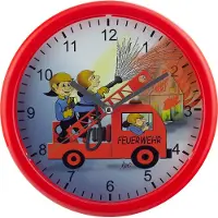 Eurotime Wandklok BRANDWEER modern design voor kinderen
