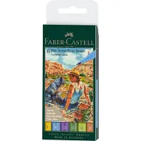 Faber-Castell tekenstift Pitt Artist Pen 6-delig etui lijnbreedte B - Summer - FC-167178