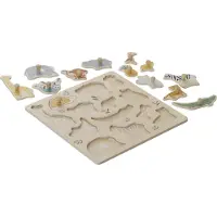 Vertbaudet Puzzle met jungle-knopen meerkleurig