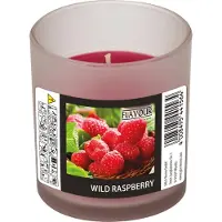 Flavour geurkaars - raspberry geur - rood - 8 branduren - in glas - aroma kaars