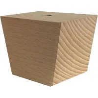 Furniture Legs Europe Meubelpoot vierkant 7 bij 4,5 cm en hoogte 5 cm van massief hout