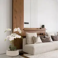 Maxifleur Kunstplanten Phalaenopsis kunst Orchidee 95cm wit