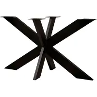 Furniture Legs Europe Stalen matrix zwart spinpoot 140 bij 70 cm en hoogte 72 cm (10 x 3 cm)