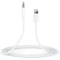 Ntech Kabel Geschikt voor Lightning poort naar Jack Kabel - Aux Kabel Geschikt voor iPhone 14 / 14 Pro / 14 Pro Max Headphone Jack Audio Aux Kabel 1M - 3,5 mm