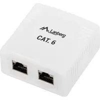 Lanberg OS6-0002-W RJ45-aansluiting - Wit - Enkele stekker - Kunststof - Kabelcategorie