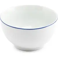 BonBistro Kom 14xH8cm blue rim Basic White (Set van 6)