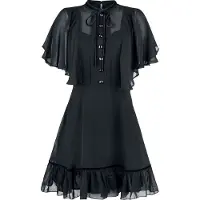 Hell Bunny - Gothic Mini-jurk - Imperia Dress - XS tot 4XL - voor Vrouwen - zwart - Maat XS