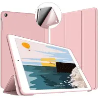 Ntech iPad Mini 4 hoes Rose Goud - iPad Mini 2 / 3 hoes Trifold Smart cover - iPad Mini hoes - Hoes iPad Mini 5 hoes bookcase - iPad Mini 1/2/3 hoesje soft Silicone Trifold case -