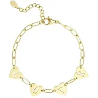 Yehwang Loving Link armband- goud - stainless steel - kerst cadeau - sint cadeau - Valentijn - Moederdag - lente - zomer