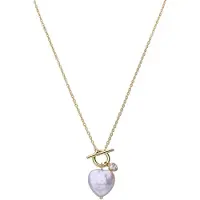 Lucardi Ketting goud / parelwit