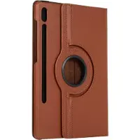 Ntech Samsung Tab S8 Plus hoes Draaibare Book Case Cover Bruin - Samsung Galaxy Tab S8 Plus hoesje 2022/ Tab S7 FE 2021/Tab S7 Plus 2020 hoesje -Tablet Hoes 12.4 Inch