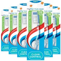 Aquafresh 6x Tandenborstel Clean Control Soft