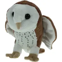 Merkloos Pluche knuffel dieren Kerkuil vogel van 20 cm - Vogel knuffels