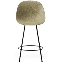 Normann Copenhagen Barstoel Mat Bar Chair 65 cm Black Steel Seaweed