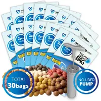 Vacuumbag.com XL Pakket Vacuumzakken voor Karper Boilies [Set 30 Zakken+Pomp]