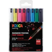 Posca PC-1MR verfmarkerset (0,7 mm rond) 8 stuks
