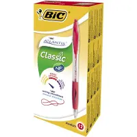 BIC Atlantis drukbalpen Classic, rood, 12 stuks
