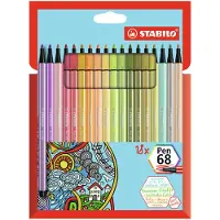 Stabilo Pen 68 - Premium Viltstift - Etui Met 18 Nieuwe Kleuren
