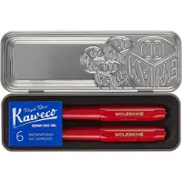 Moleskine X Kaweco Stifte-Set, Vulpen Medium & Balpen 1,0mm, Rood