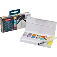 Derwent Metallic Aquarelverf Set 12 halve napjes
