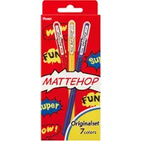 Pentel Mattehop K110 gelpen set Original 7 stuks