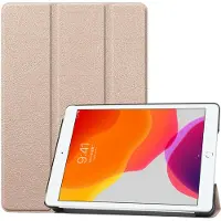 Ntech Hoes geschikt voor iPad 2017 / 2018 bookcase Goud 9.7 Inch - Hoes geschikt voor iPad 2018 Hoes 9.7 - Hoes geschikt voor iPad 2017 Hoes smart cover Trifold - Ntech