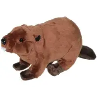 Merkloos Pluche knuffel dier bever 24 cm - Knuffel bosdieren