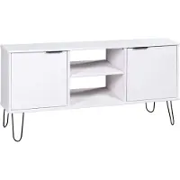 vidaXL Tv-meubel New York massief grenenhout wit