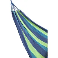 Sunnydays Hangmat Beach Vibes - blauw kleurenmix - 200 x 80 cm - touwen frame - Hangmatten