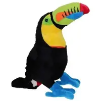 Merkloos Toekan pluche vogel knuffeltje 37 cm - Vogel knuffels