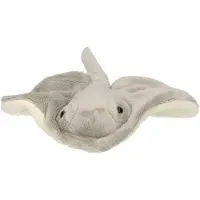 Merkloos Grijze pijlstaartrog knuffel 25 cm knuffeldieren - Knuffel zeedieren