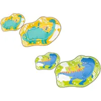Givi Italia Feestbordjes/kinderbordjes - 16x - dinosaurus - rond - karton - 26x19 cm - wegwerpservies - kinderfeestje - verjaardag